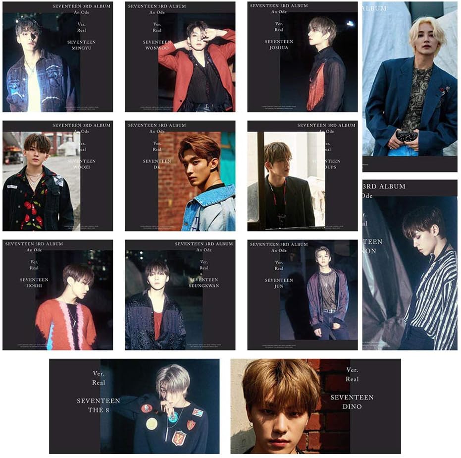 gerFogoo Fashion Kpop Seventeen Members Photo Postcard Lomo Cards Set Gift for Fans (Seventeen)(H01-8.85.6cm/13pcs/set)