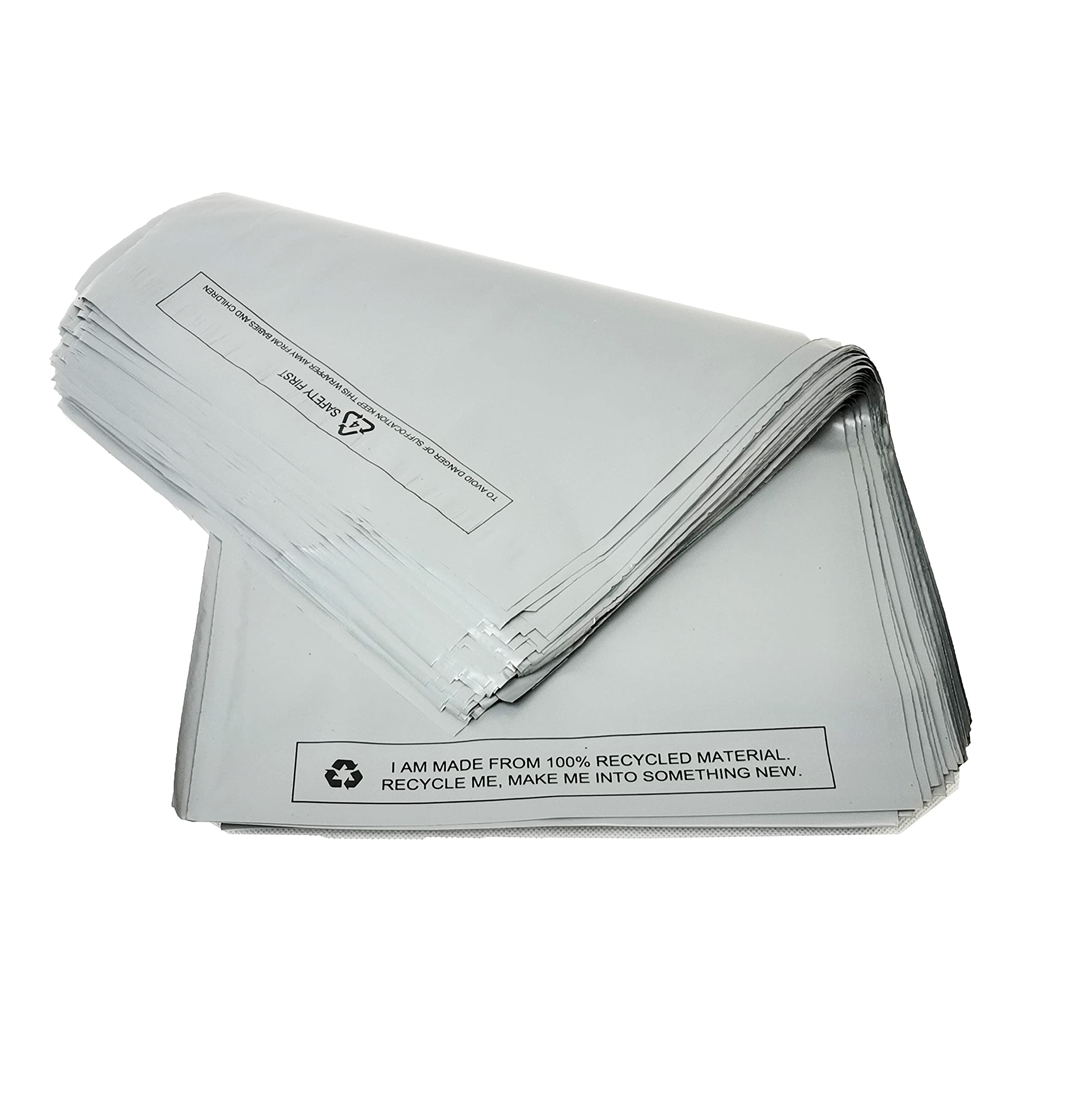 100 x Grey Mailing Bags Strong Self Seal Postage Bags - 12 x 16 (305 x 405 mm) – 100% Waterproof Recyclable Made of Polythene Durable Parcel Shipping Bags