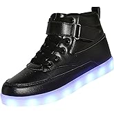Voovix Kids LED Light up Shoes USB Charging Flashing High-top Sneakers for Boys and Girls Child Unisex