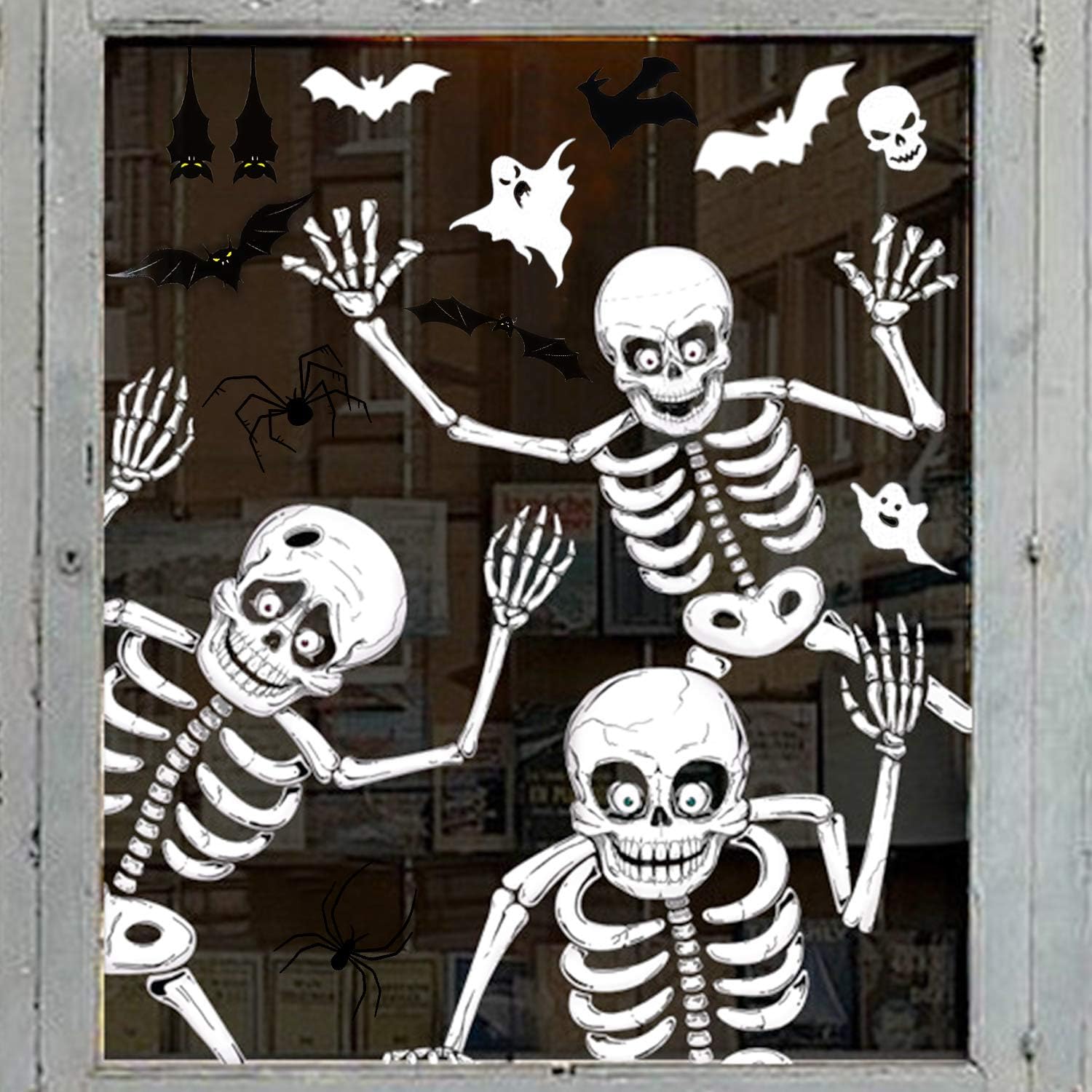 Listenman 125PCS Halloween Window Clings Halloween Window