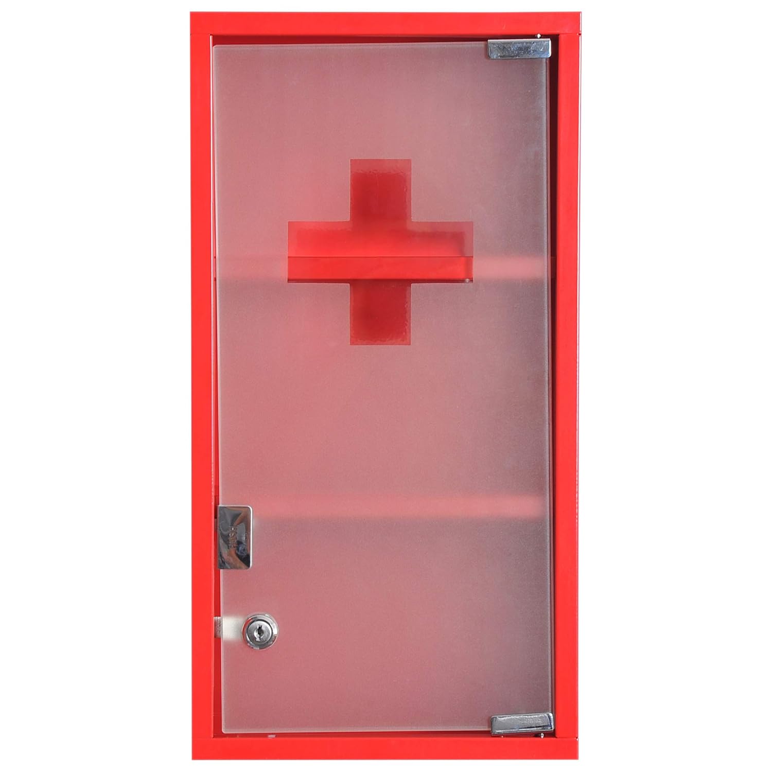 Cuisine Maison Armoires A Pharmacie Homcom Armoire A Pharmacie Boite Rangement Pour Medicaments 3 Niveaux Porte En Verre 25 12 48 Cm Rouge