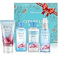 Vital Luxury Bath & Body Kit, 3 Fl Oz, Ideal Skincare Gift Home Spa Set, Includes Body Lotion, Shower Gel, Body Cream, and Fragrance Mist, Birthday Mother's Valentine's Day Gifts(City of Love)