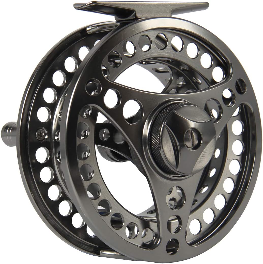 AnglerDream EX-ALC Fly Reel 3/4 5/6 7/8 9/10WT CNC Machined Aluminum Fly Fishing Reel Silver/Gunsmoke Fly Reels