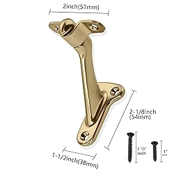 ZAUYX 5 Pack 3 Inch Hand Rail Bracket Champagne