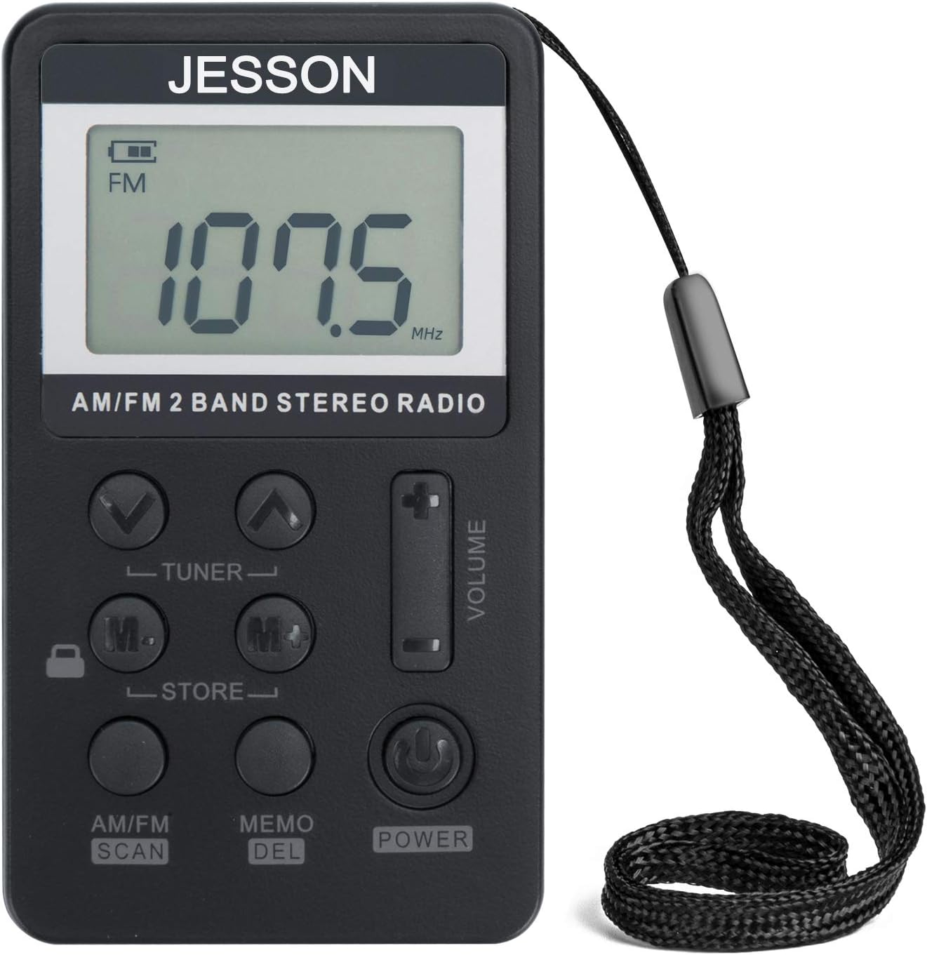 JESSON Personal AM FM Pocket Radio Portable Digital Tuning Stereo Radio with Earphone and Rechargeable Battery for Walk: Home Audio & Theater