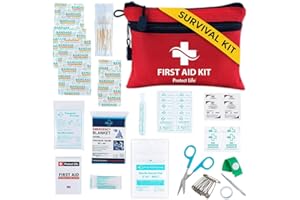 Protect Life Survival First Aid Kit for Home/Business, Camping Survival Kits | Mini Travel First Aid Kit | Camping Equipment | Small Kits for Car | Outdoor Emergency Survivals Pack - 100pcs