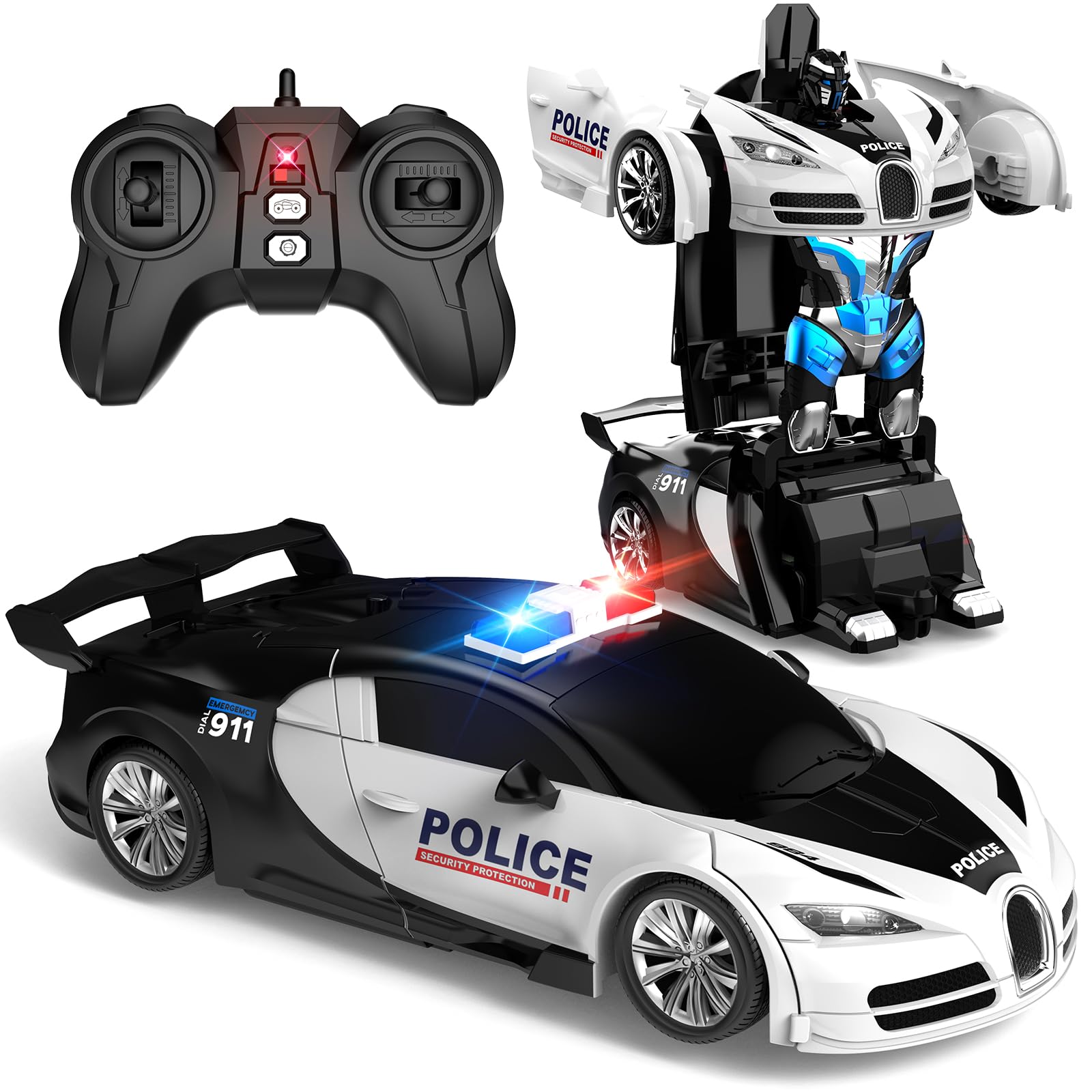 SnowRap Remote Control Transforming Car, One-Click