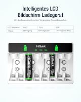 HiQuick 8-Slot Battery Charger AA AAA Ni-MH LCD Type C Input 5V 2A view 5