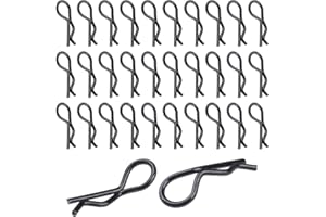 HobbyPark 100pcs Mini Body Clips R Pins for 1/24 1/28 1/36 Scale Micro Cars Compatible with Axial SCX24 Deadbolt 90081 JLU CRC AXI00002 B17 Betty AXI00004