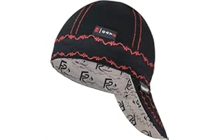 Fullsheild Reversible Welding Cap Flame Resistant CAT 2 Protective FR Welder Hats 6 Pannel Midweight Printed for Men Women