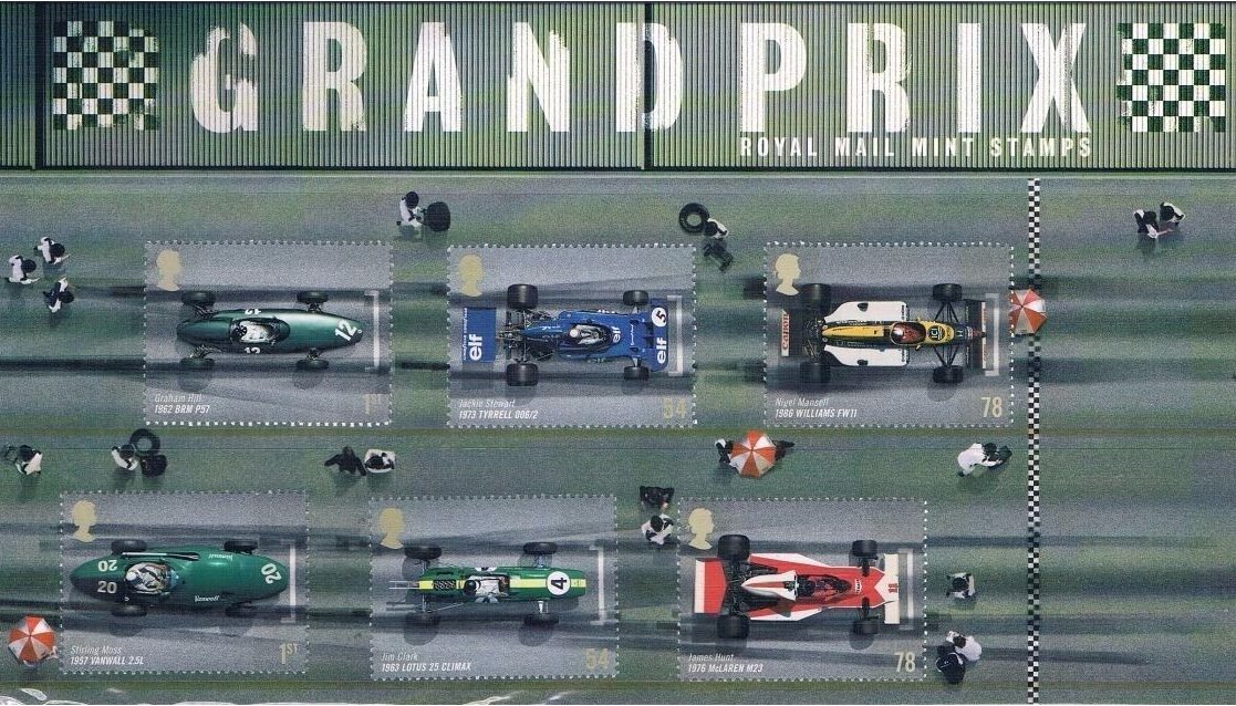 2007 Grand Prix Stamps in presentation pack by Royal Mail