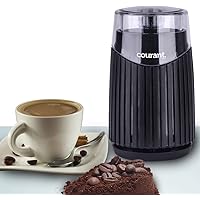 Courant Electric Coffee Grinder, Stainless steel bowl and blades Grinds Coffee, Beans & Spices, Black
