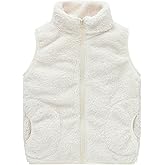 AIWUHE Toddler Boys Girls Fleece Vest Kids Polar Fleece Zipper Jacket Sleevless Fall Winter Warm Outerwear With Pockets 2-6Y