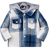 Baby Toddler Boys Long Sleeve Shirt Flannel Buffalo Plaid Shirts Button Down Jacket Top Outfit Fall Winter Clothes