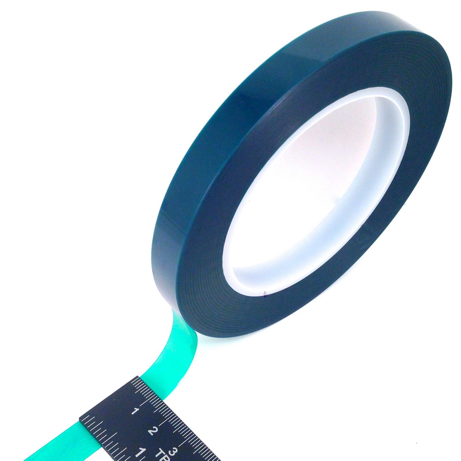 Photo 1 of 1/2" Wide High Temp Masking Tape for Powder Coating, Custom Painting, Hydrodip, Sublimation - Green Polyester Silicone Adhesive