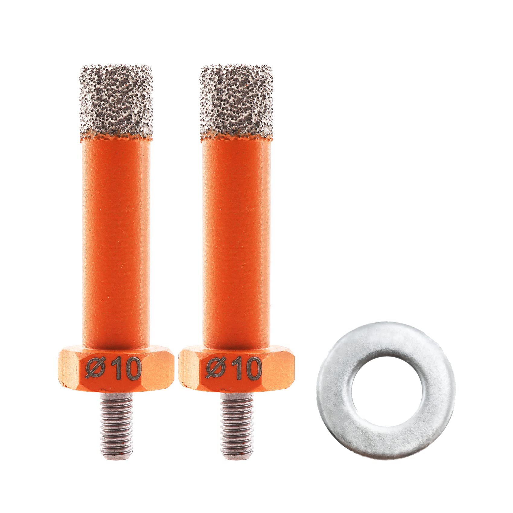 Tile Drill Bit - BGTEC Diamond Core Drill Bit 10mm for Ceramic, Porcelain, Marble, Granite, Stoneware, M5 Thread Angle Grinder,2 pcs