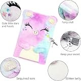 ICEBLUEOR Secret Diary Plush Cat Set for Girls with Lock Unicorn Coin Purse view 3