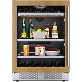 Avallon AWBC242PRGLH 24 Inch Wide 14 Bottle Capacity and 82 Can Capacity Panel Ready Wine and Beverage Cooler