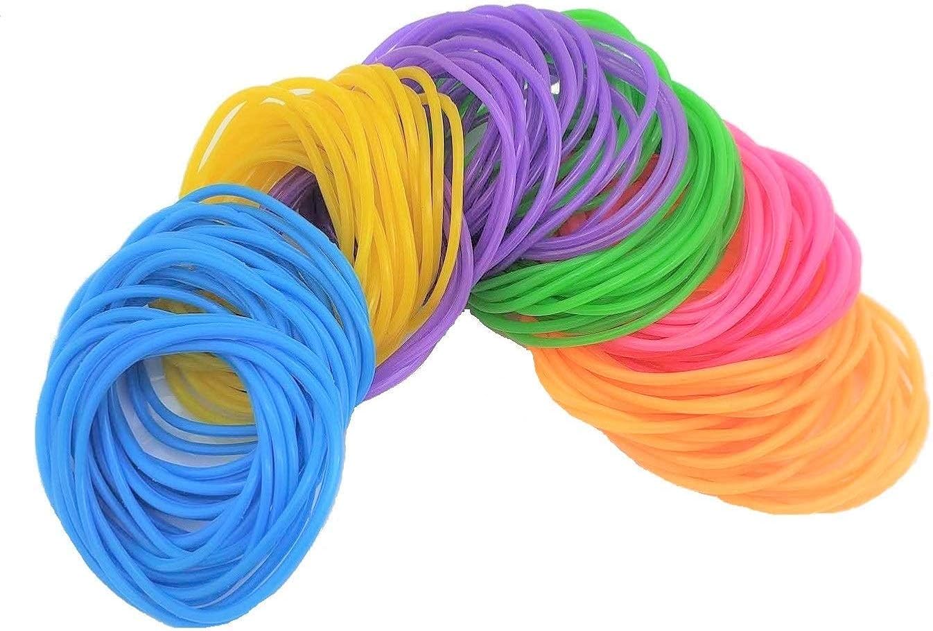 80s Colorful Neon Jelly Bracelets (7") Child Size