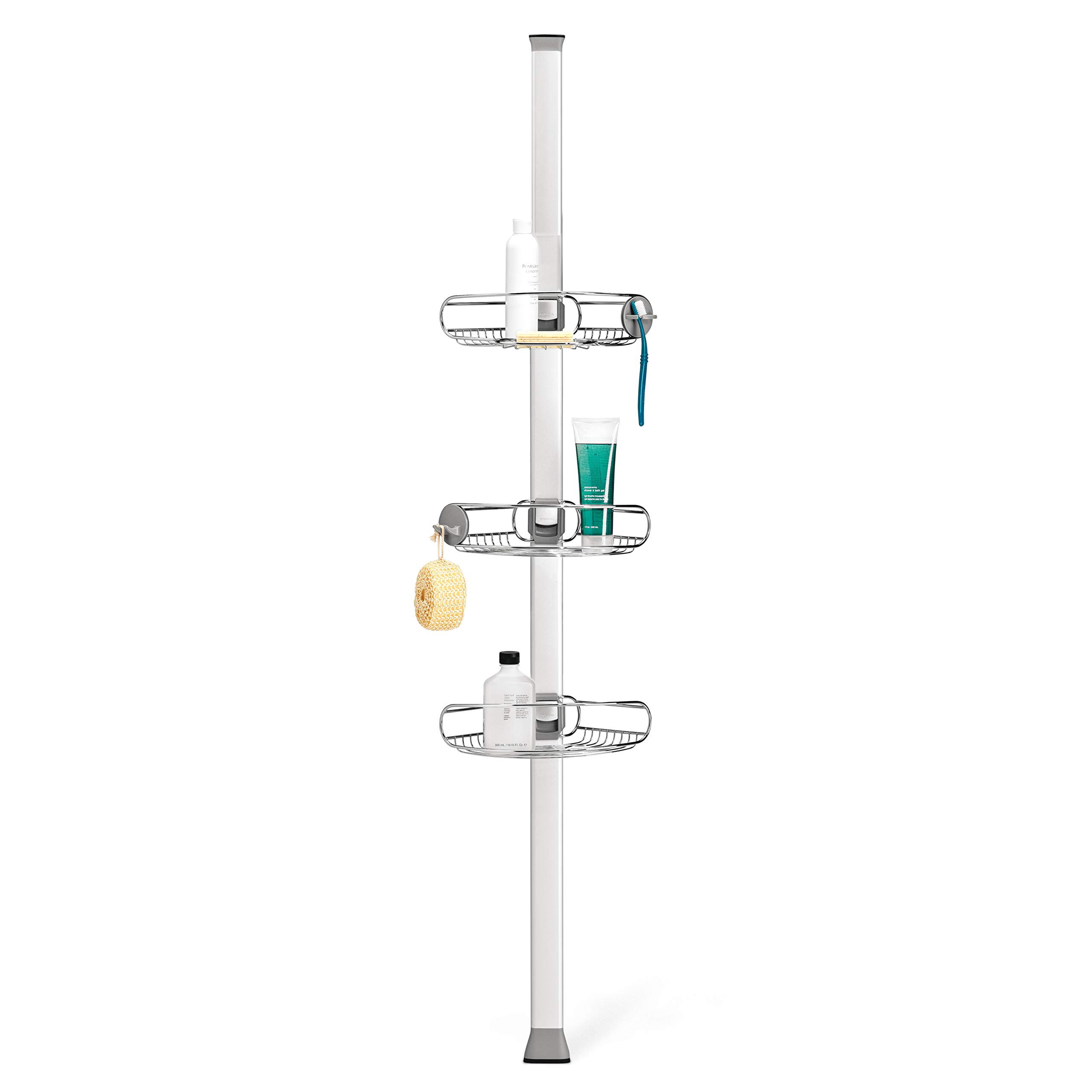 Photo 1 of simplehuman Shower Caddy, Matt Stainless Steel + Anodised Aluminium