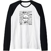 The Beatles - Beatles Singles World Art Raglan Baseball Tee