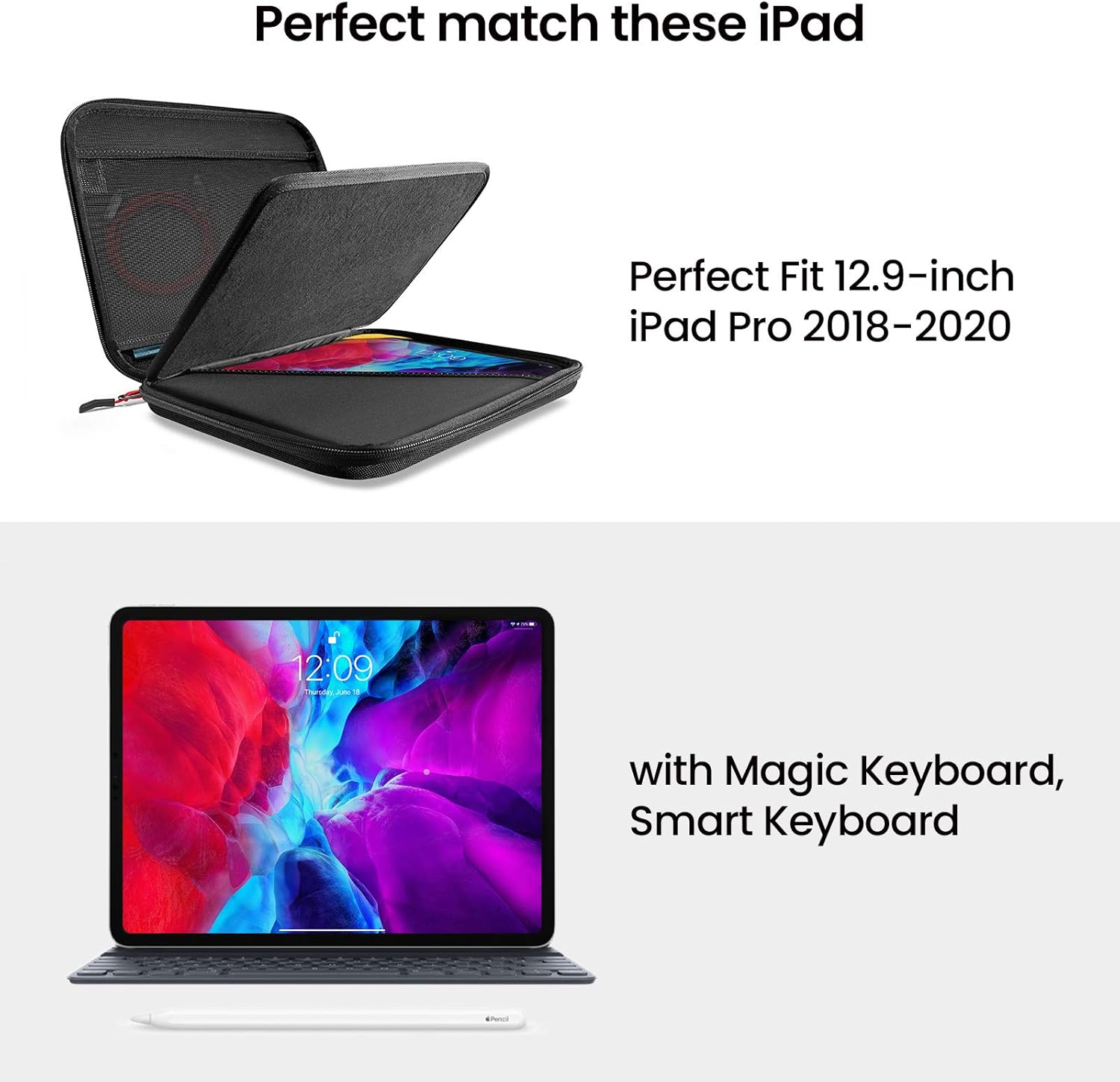 tomtoc Portfolio Tablet Case for 13-inch iPad Air 2026 (M4/M3/M2), iPad Pro 13-inch (M5/M4), 12.9-inch iPad Pro - Image 4