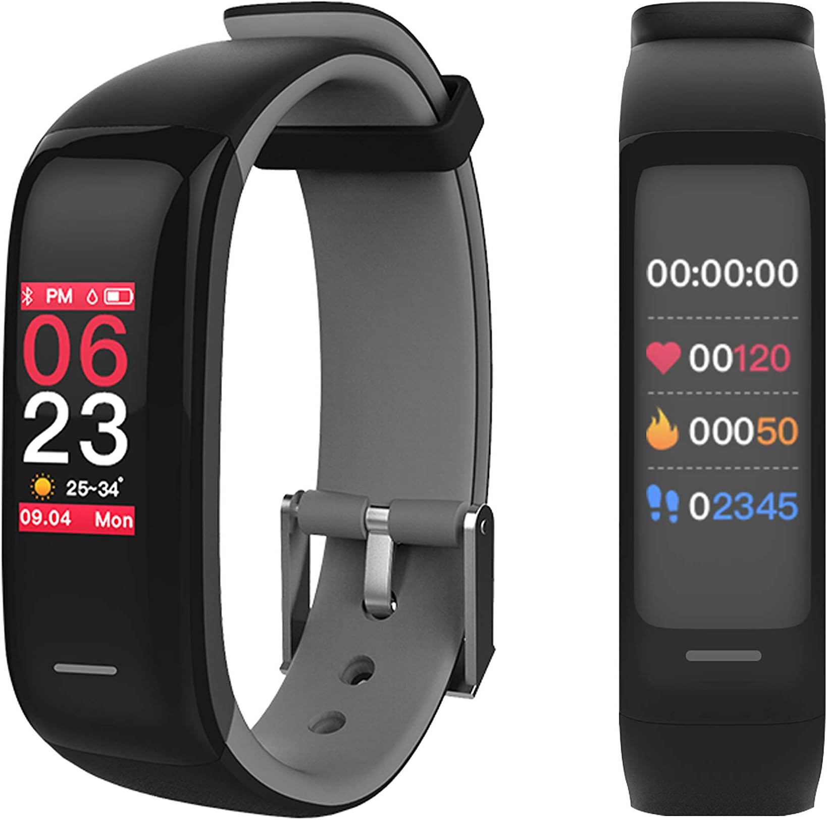 LCARE Band 2S Fitness Band with Blood Pressure andHear Rate Monitor Direct USB Charge