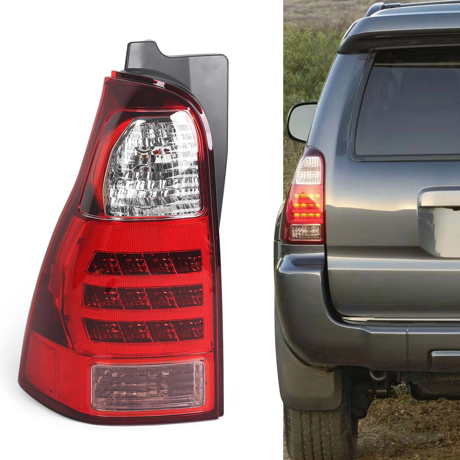 Photo 1 of Huray Tail Light for Toyota 4Runner 2006-2009 SR5 Sport Limited OE Tail Lamp Brake Light Replacement (Driver Side (Left))