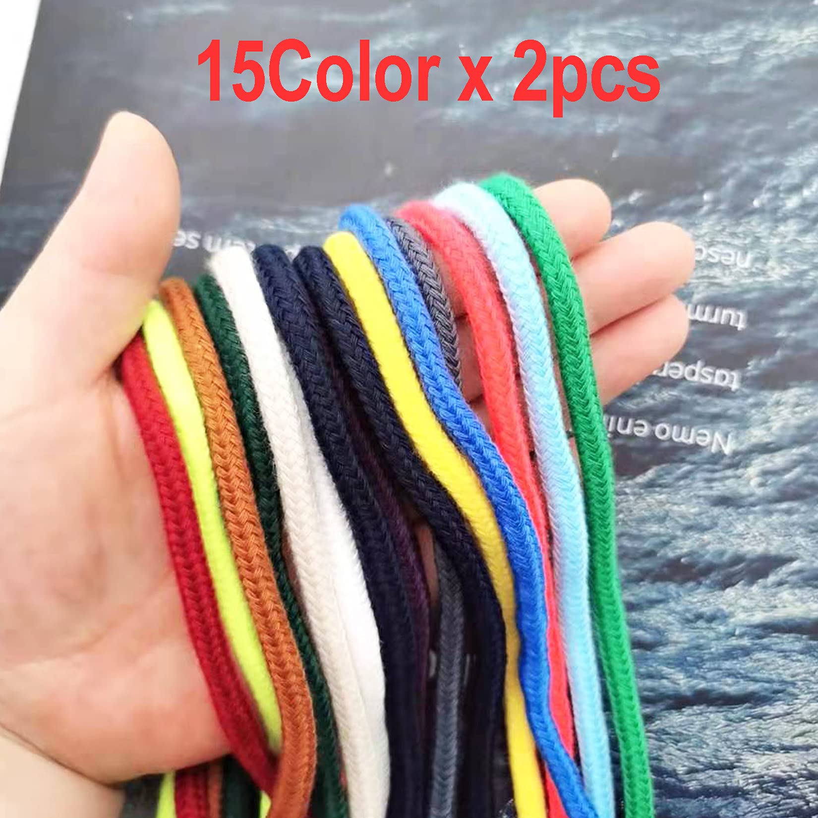 Luckkyme 30 Pack Replacement Drawstrings Drawcords for Pants Sweatpants Hoodies Scrubs Jackets Shorts, with 3 Pieces Drawstring Threader Tool 53