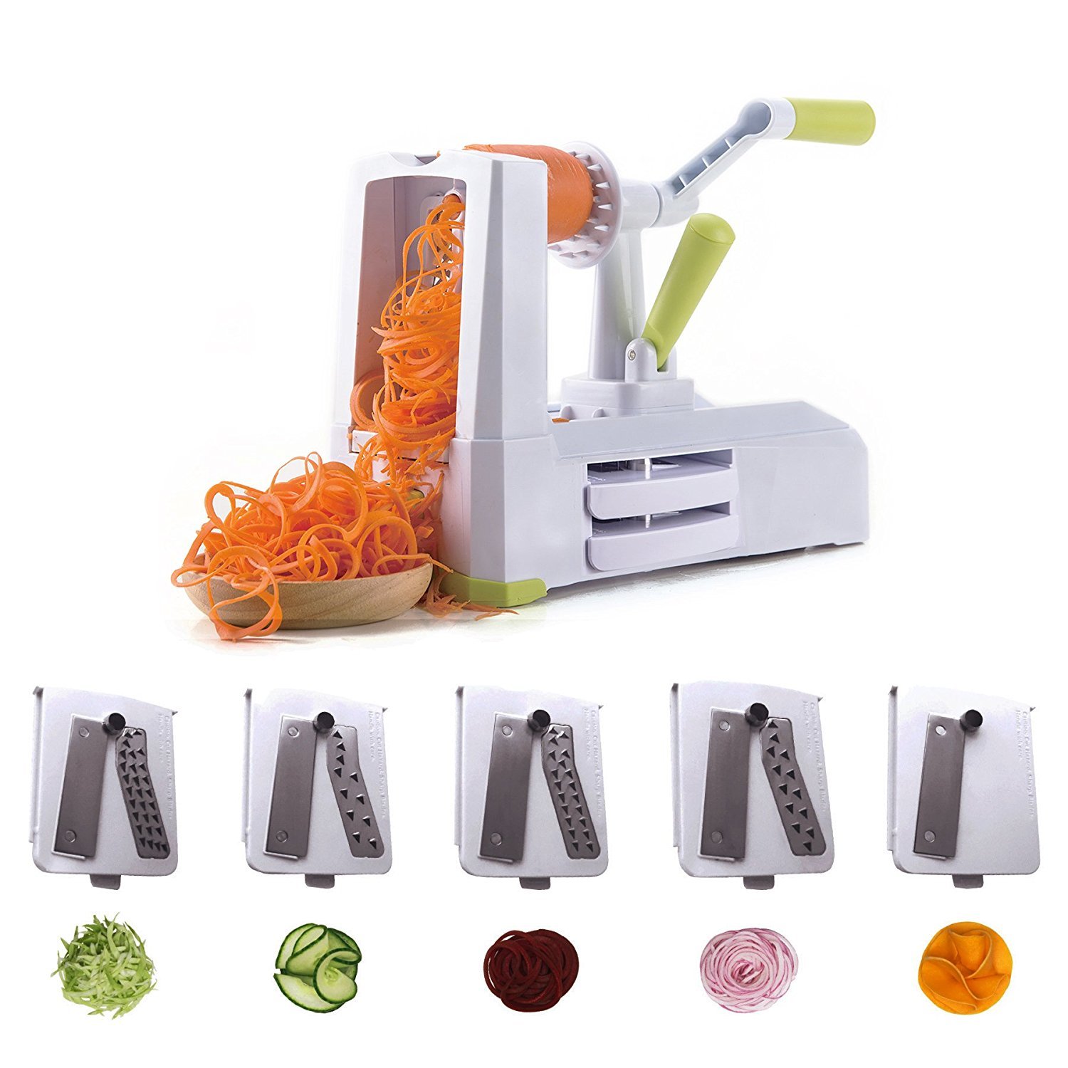 Спиральный измельчитель (слайсер, спиралайзер) для нарезки овощей и фруктов