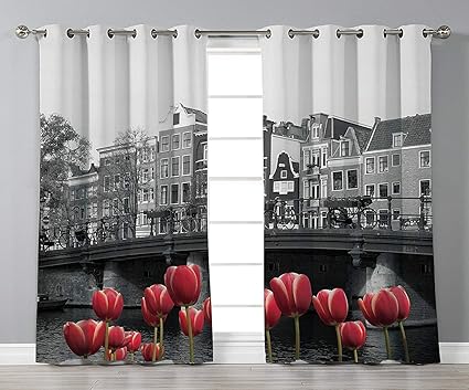 Amazon Com Vankine Customize Window Curtains Black And White