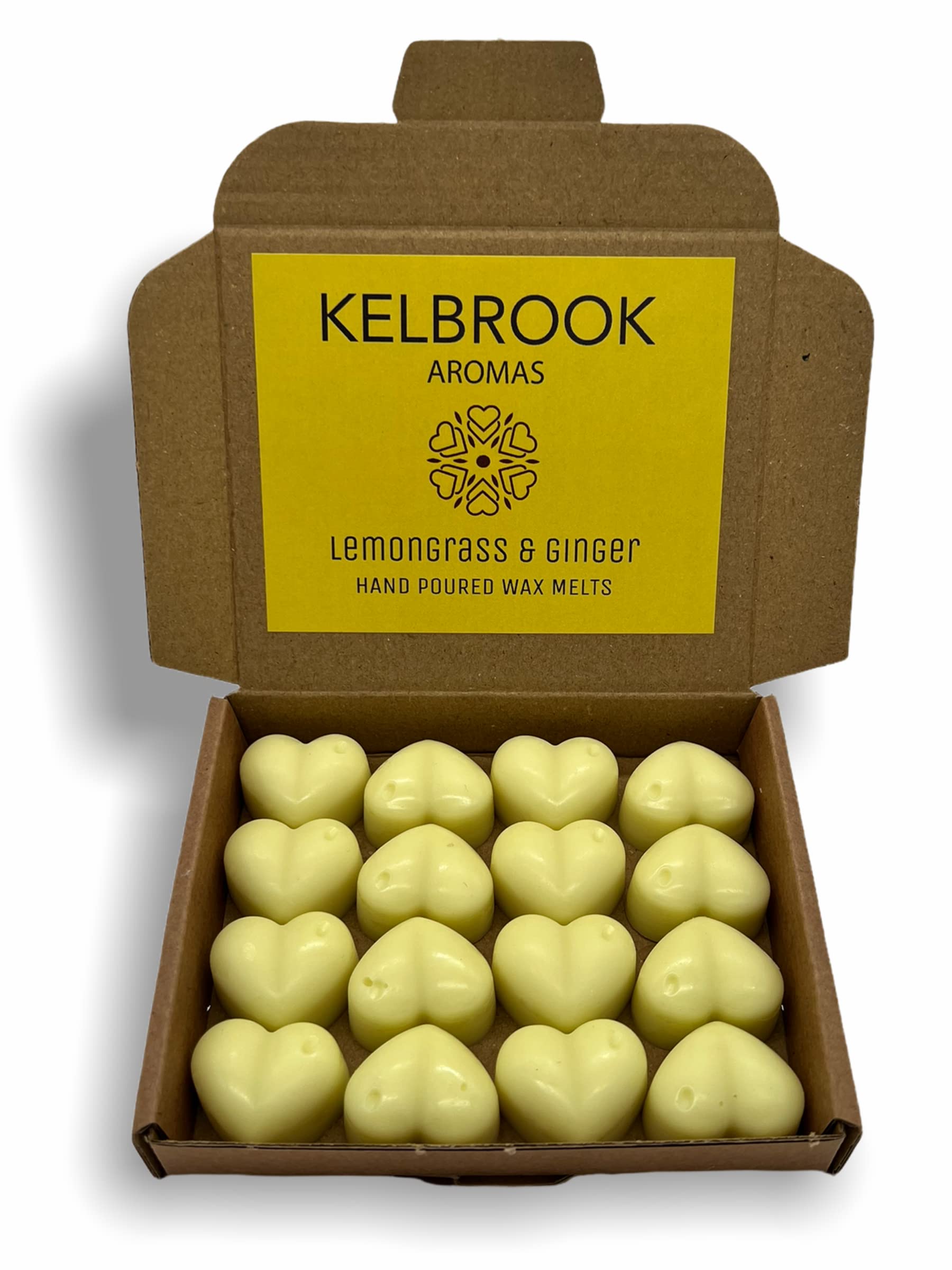 Wax Melts - Lemongrass and Ginger | 16 Pack | Strong Scented | Made in the UK | Plastic Free | Vegan — image 1