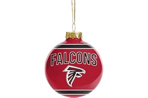 FOCO NFL Glass Ball Ornament - Limited Edition Christmas Ball Ornament - Show Your Team Spirit with Officially Licensed Fan Gear (Atlanta Falcons)