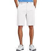 PULI Men's 10" Golf Shorts Dress Casual Summer Flat Front Lightweight Travel Short with Pockets