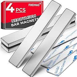 FINDMAG 4 Pack Magnets Bar, Rare Earth Magnet Heavy