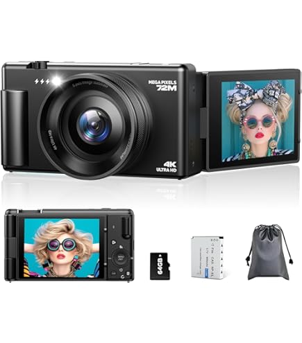 Amazon.com : 4K Digital Camera for Photography, 72MP Autofocus