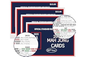 2025 Mahjong Card - Large Size 4Pcs - Premium Durable Game Set- 4-Piece Set for Professional Play,Standard Cards Large Size M