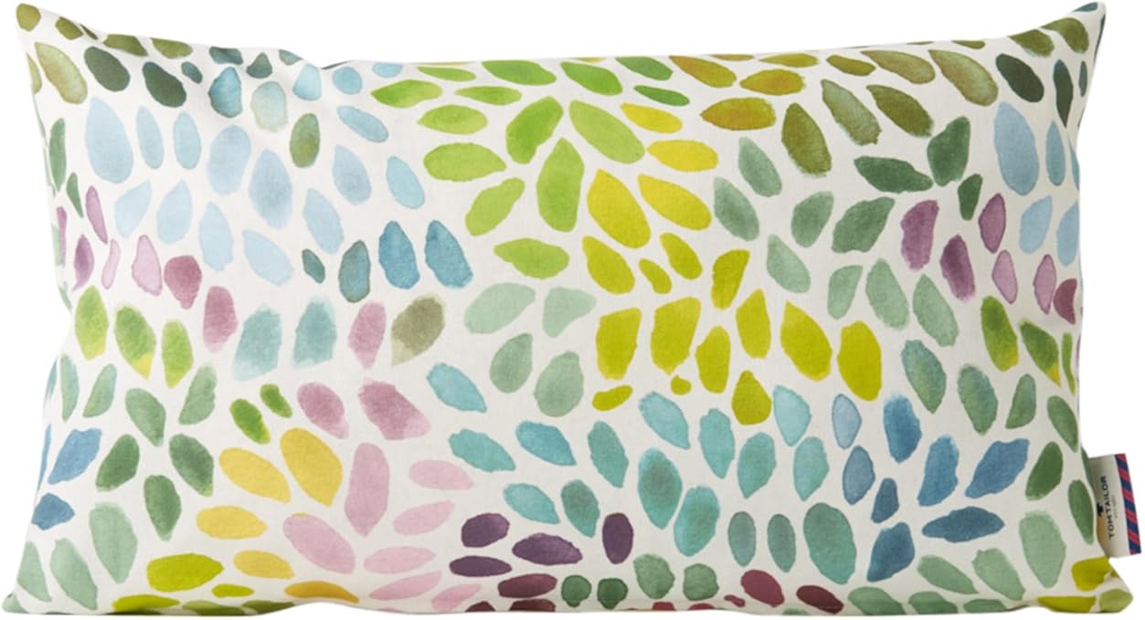 TOM TAILOR T-Colorful Spots Funda de cojín, algodón, Grün/Multi ...