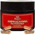 PRANA Ashwagandha Day Face Moisturizer - Natural Face Lotion with Ayurvedic Ingredients like Licorice, Almond Oil, Gotu Kola - Skin Repair & Hydration, Vegan, Fragrance & Cruelty-Free Lotion (50ml)