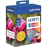 JoyPrinting Compatible Brother LC3011 LC-3011 3011 Ink Cartridges for Brother MFC-J491DW MFC-J497DW MFC-J690DW MFC-J895DW Printer, 5-Pack (2 Black, 1 Cyan, 1 Magenta, 1 Yellow)