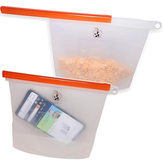 NEWTONS APPLE - Bolsas pequeñas de silicona reutilizables y ...