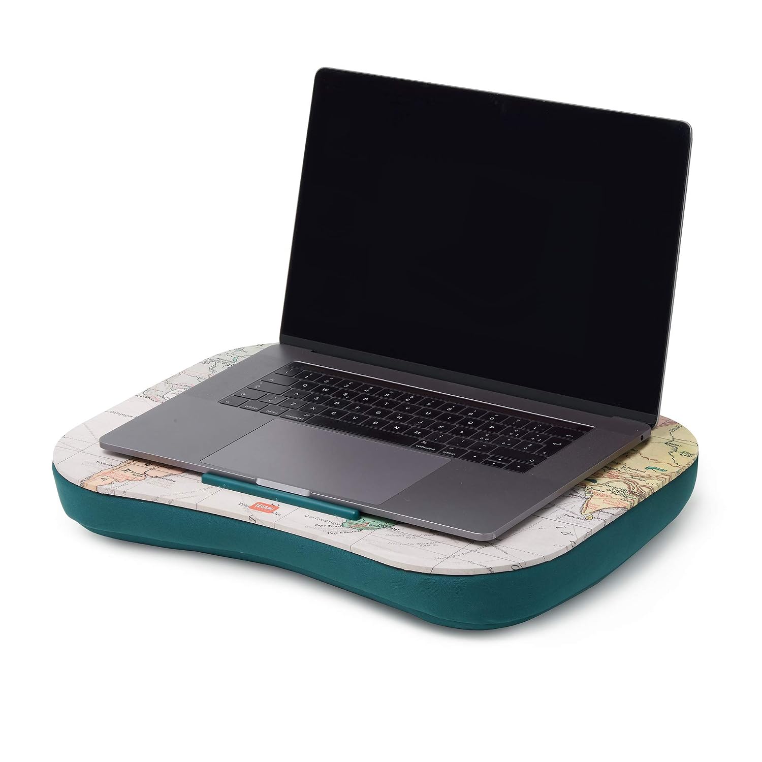 Legami - Laptop Stand, 44 x 33.5 cm, Laptop Tray, Slot Holder for Tablet Travel Theme, Soft Cushion with Padding, Side Handle - Image 4