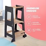 kidoola Learning Tower & Mini Desk Toddler Safe Height Adjustable view 3