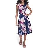 Calvin Klein Sleeveless Floral Fit and Flare