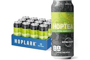 HOPLARK Sparkling HopTea – White Tea with Citra Hops – Light Citrus and Herbal Sparkling Tea – Caffeinated – Unsweetened – Zero Calorie – 12 Pack 16oz Cans - The Citra Bomb One
