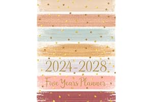2024-2028 Five Years Planner: 5 year Monthly Agenda Calendar with Holidays and Inspirational Quotes (from January 24 to December 28) Elegant large organizer and Schedule 8.5x11”