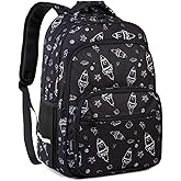 VASCHY Kids Backpack for Elementary School, Boys Large Bookbags School Bags for Primary School Students Travel Space