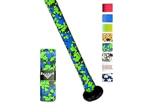 Ballpark Elite Bat Grip Tape for Baseball/Softball | 1.10 MM Precut Baseball Bat Grip Replacement | Blue, Green, Black Pebble Camo