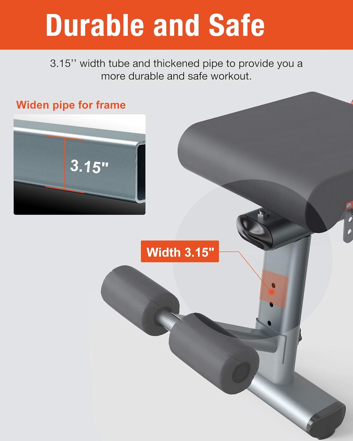 KingStone Weight Bench, Adjustable Weight Bench Strength Training Workout Bench Incline Decline Flat Bench Gray : Sports & Outdoors