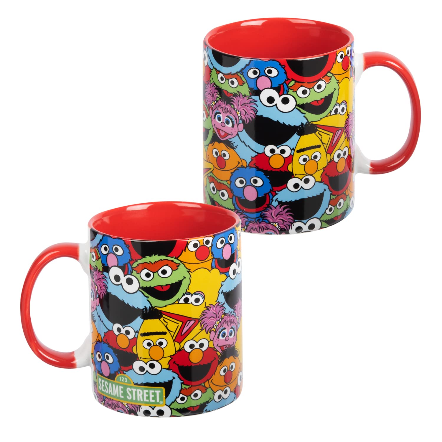 United Labels Sesame Street Mug - All Friends Coffee Mug Ceramic Coffee Mug Red 320 ml
